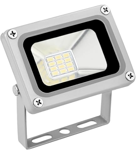 Yosoo Health Gear 50W 12V LED Flood Light – Super Bright, IP66 Waterproof, 120° Beam – Compact 8” X 4.3” Design With Battery Clip – Outdoor Courtyard, Garden, Security Lighting