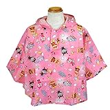 アンパンマン 総柄 レインポンチョ 雨合羽 カッパ ANPANMAN （ピンク・フリー）