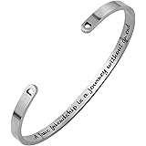 DTWAWA Best Friend Bracelets Cuff Bangle Inspirational Friendship Gifts for Birthday Christmas