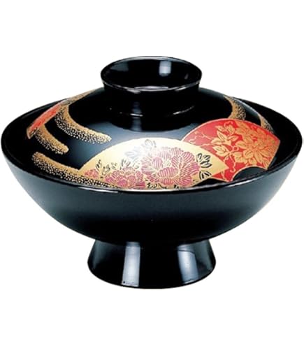 Amazon.co.jp: 前畑陶器 庫山窯 蓋付き椀 蓋付きどんぶり 煮物椀 古