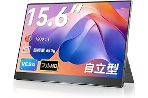 EVICIV モバイルモニター 15.6インチ FHD 1920×1080 モバイルディスプレイ 自立型 ポータブルモニター 軽量 薄型 持ち運び IPS液晶 非光沢 ブルーライトカット USB Type-C/Mini HDMI 在宅勤務・外出作業