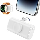 RORRY【折畳み Lightning用コネクター一体型モバイルバッテリー・iPhoneとApple Watch同時充電】Apple Watch充電器 15W急速充電 小型 軽量 5000mAh パススルー充電 コードレス Power Bank PS