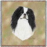 Pure Country 3380-LS Japanese Chin Pet Blanket Canine on Beige Background 54 by 54-Inch [並行輸入品]