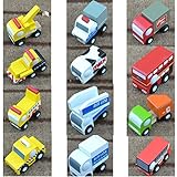 Zhhlinyuan 12pcs Wood Car Model Wooden Car Toys Set Kids Children おもちゃ Generation 2