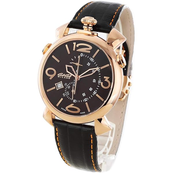 Amazon | ガガミラノ シン クロノ46mm クロノグラフ リザードレザー