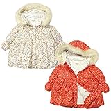 (オレンジレッド/80cm)ベビー服 女の子 アウター フルジップ ジャケット Mialy Mail ミアリーメール 裏起毛 中綿 耐水圧2000 水をはじく ハート柄 ファー付着脱フード 女児 ベビ