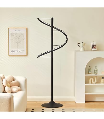 Amazon｜ハンガーラック、回転式衣類ラック、360度回転 省スペース 高