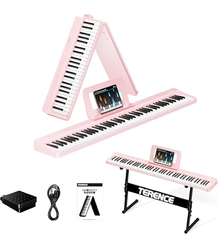 電子ピアノ 88鍵盤 折り畳み式 キーボード タッチレスポンス鍵盤 4ユニット Amazon | TERENCE 電子ピアノ 88鍵盤 折り畳み式 キーボード タッチ