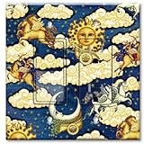 Printed壁プレートwith Matchingロッカースイッチおよび/またはコンセント – Pegasus マルチカラー 646-Printed-Switch-Outlet Combo