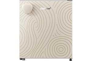 COMFEE' 冷蔵庫 43L 幅44.5cm 一人暮らし ミニ Youniqシリーズ 右開き コンパクト 3段階温度調節 省エネ 静音設計 RCD48YF1JPY(E) グレージュ