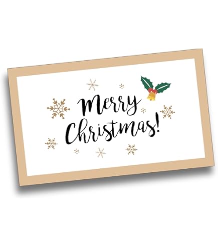 Amazon | クリスマスカード メッセージカード 10枚入り 名刺サイズ