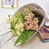 【日比谷花壇】バラ　花束「ジョーヌフルール」オレンジ