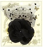 ビジュー&ビー チュールつきフラワーヘアクリップ フリー ブラック BBS11-H02-BK