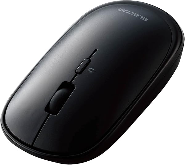 エレコム ワイヤレスマウス Bluetooth Slint 薄型 静音 4ボタン プレゼンモード機能付 Windows Mac Android iOS iPadOS FireOS対応 ブラック M-TM10BBBK/EC - 1