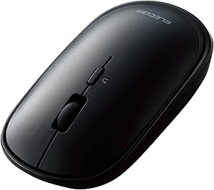 エレコム ワイヤレスマウス Bluetooth Slint 薄型 静音 4ボタン プレゼンモード機能付 Windows Mac Android iOS iPadOS FireOS対応 ブラック M-TM10BBBK/EC