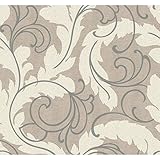 York Wallcoverings WH2648SMP Wallpaper-Her Serpentine Scroll Wallpaper Memo Sample, 8-Inch x 10-Inch