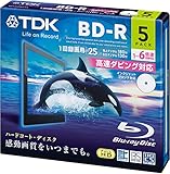 TDK 録画用ブルーレイディスク BD-R 25GB 1-6倍速 ホワイトワイドプリンタブル 5枚パック 5mmスリムケース BRV25PWC5A