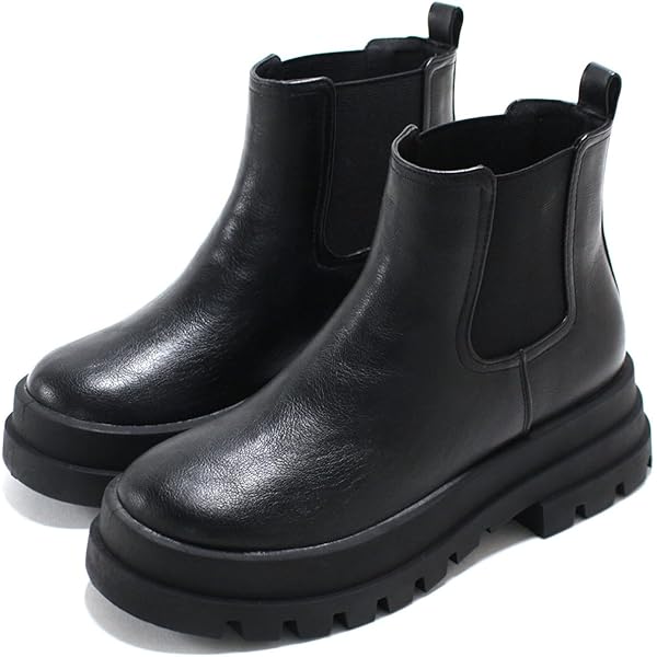 Amazon | 無印良品 レディース 婦人 レザーチェルシーブーツチェルシー