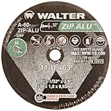 Walter ZIP Alu Fast and Free Cutoff Wheel, Type 1, Round Hole, Aluminum Oxide, 4 Diameter, 1/32 Thic