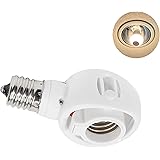 Pispoer-E17 LED電球専用-可変式ソケット-屋内用-ソケット変換コンセント-簡単取付 工事不要-AC 100V-ホワイト1個セット。