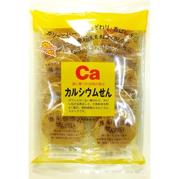 Amazon.co.jp: 【24枚入3袋】かしわ堂 カルシウムせん 24枚入