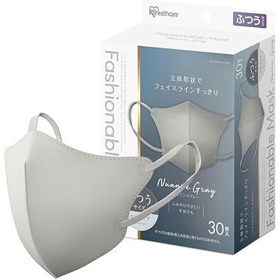 Amazon.co.jp: グディナ 快適立体マスクグレー 30枚 : ドラッグストア