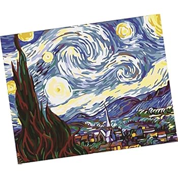 数字油画星空 油画diy星空 油画星空图片 油彩画填色