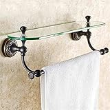 化粧棚 ガラス棚 浴室棚 シェルフ 浴室収納 化粧品収納ラック バスルーム棚 真鍮製　 ホテル バス用 バスアクセサリー　アンティーク