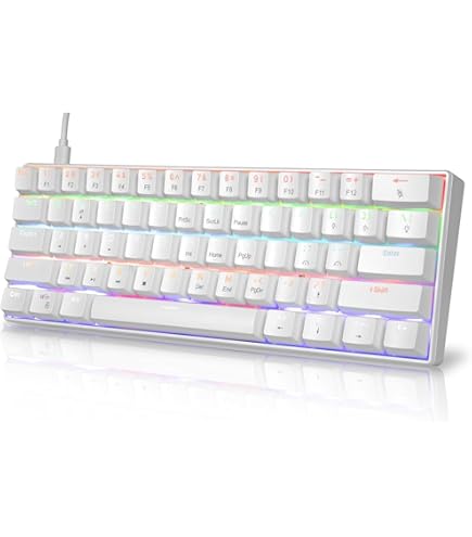 Amazon.co.jp: 60% ミニゲーミングキーボード、61 キー RGB バック