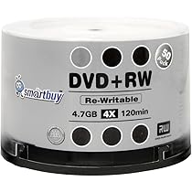 DVD 4点 Amazon.co.jp: Smartbuy ブランクDVD+RW 4X 4.7GB 120分