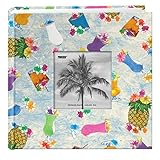 Pioneer Photo Albums 200-Pocket Tropical Drinks Design Fabric Frame Cover Photo Album for 10cm by 15