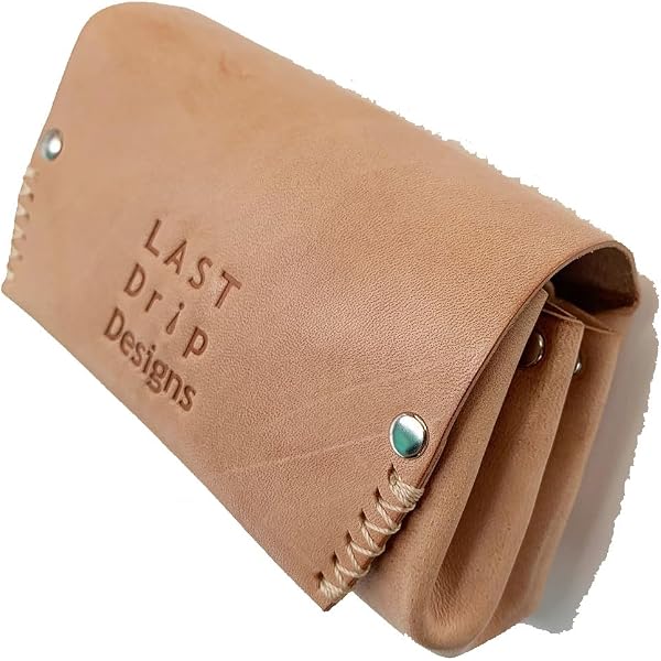 Amazon | [LAST Drip Designs] 本革 コンパクト 二つ折り財布 小銭入れ