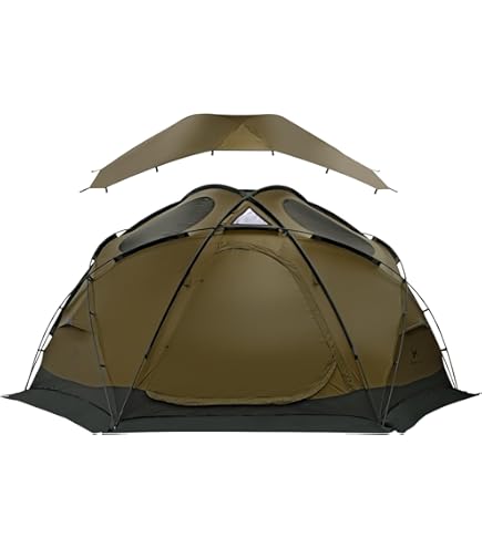 Amazon.co.jp: TOMOUNT ドームテント tc 大型 煙突穴付き 2～4人