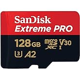 SanDisk 128GB Extreme PRO microSDXC card + SD adapter + RescuePRO Deluxe, up to 200MB/s, with A2 App Performance, UHS-I, Clas