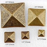 Newone 【100個】 正方形の形 四角形 ブロンズトーン 直径12mm/14mm装飾釘 手工芸品の釘 (直径：12mm；12*17mm)