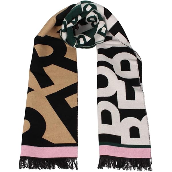 【限定値下【美品】BURBERRY★WロゴWOOLリバーシブルマフラー★ BURBERRY (バーバリー) ウール リバーシブル ロゴ ロング