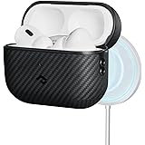 「PITAKA」AirPods Pro2 対応 ケース MagSafe対応 MagEZ Case エアポッツプロ 保護カバー ワイヤレス充電可能 LEDライトが見える 耐衝撃 アラミド繊維製 カーボン風 デザイン フィット スリム おしゃれ ブラック