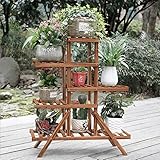 多段鉢植え植物ディスプレイスタンド木製植物フラワースタンドバルコニー居間屋外フラワースタンド