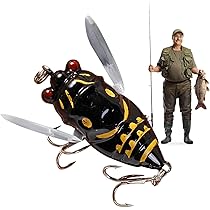 Amazon.co.jp: 昆虫のルアー 蝉型 釣り 釣り用セミルアー 人工