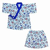 甚平 ドラえもん ベビー 男の子 上下セット 綿100％ ブルー 95