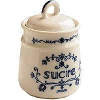 【フレンチカントリーアンティーク風雑貨】ロハスな磁器、キュジーヌシリーズ シュガーポット