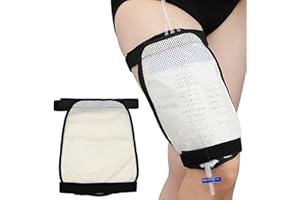 Leg Bag Mesh Holder with Pocket for Urine Collection Bags Nephrostomy Foley Urinary Catheter Stabilization Device Suprapubic 