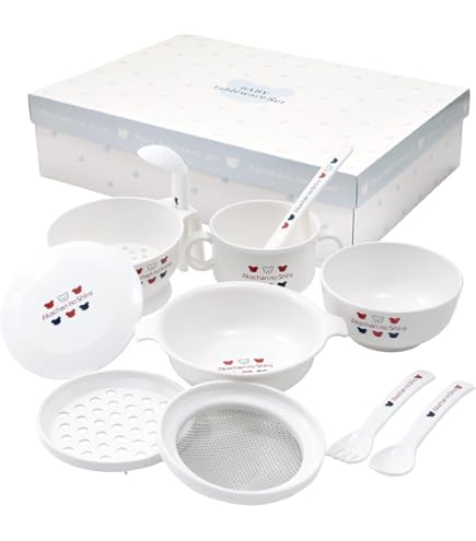 Amazon.co.jp: ヒスミニ 離乳食＆幼児食 食器セット 出産祝い ギフト