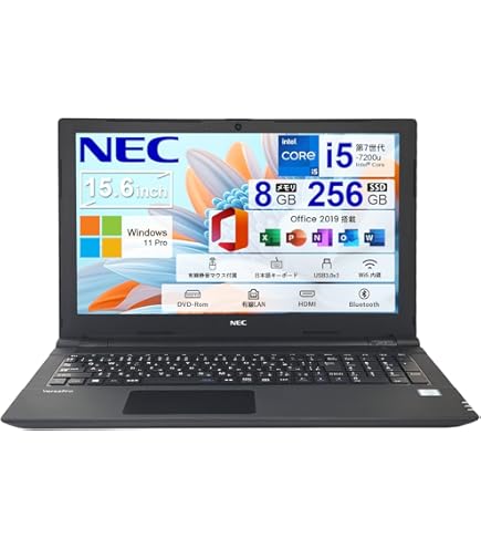 Amazon.co.jp: 【整備済み品】 NEC ノートパソコン 中古 VersaPro VK25