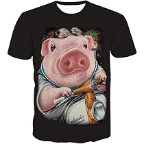 Amazon | Amade メンズ 半袖Tシャツ 豚柄 おもしろ かわいい Amazon | Amade メンズ 半袖Tシャツ 豚柄 おもしろ かわいい
