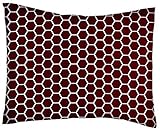 SheetWorld Crib / Toddler Percale Baby Pillow Case - Burgundy Honeycomb - Made In USA by sheetworld
