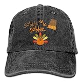 大人 デニム キャップハッピー 感謝祭 トルコ 英字 プリント 大人気 ダンス キャップ 通気性良好 紫外線対策 日よけ 小顔効果 プリント付き 無地 ブラック