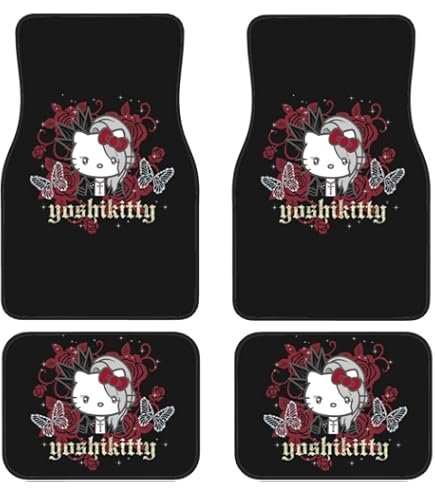 Amazon | 車用フロアマット ハローキティ ピンクのヒョウ柄 カーマット