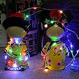 DEWEL ストリングライト 　LEDライト イルミネーションライト  銅線ワイヤーライト　電池ボックス付き　リモコン付き　防水防雨仕様 祝日　クリスマス パーティー 結婚式 イルミネーション　フェア