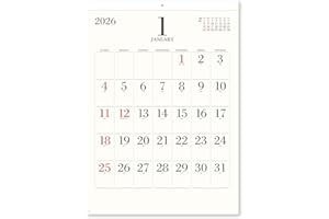 新日本カレンダー 2026年 カレンダー 壁掛け シンプル フェイス 年表付 NK194